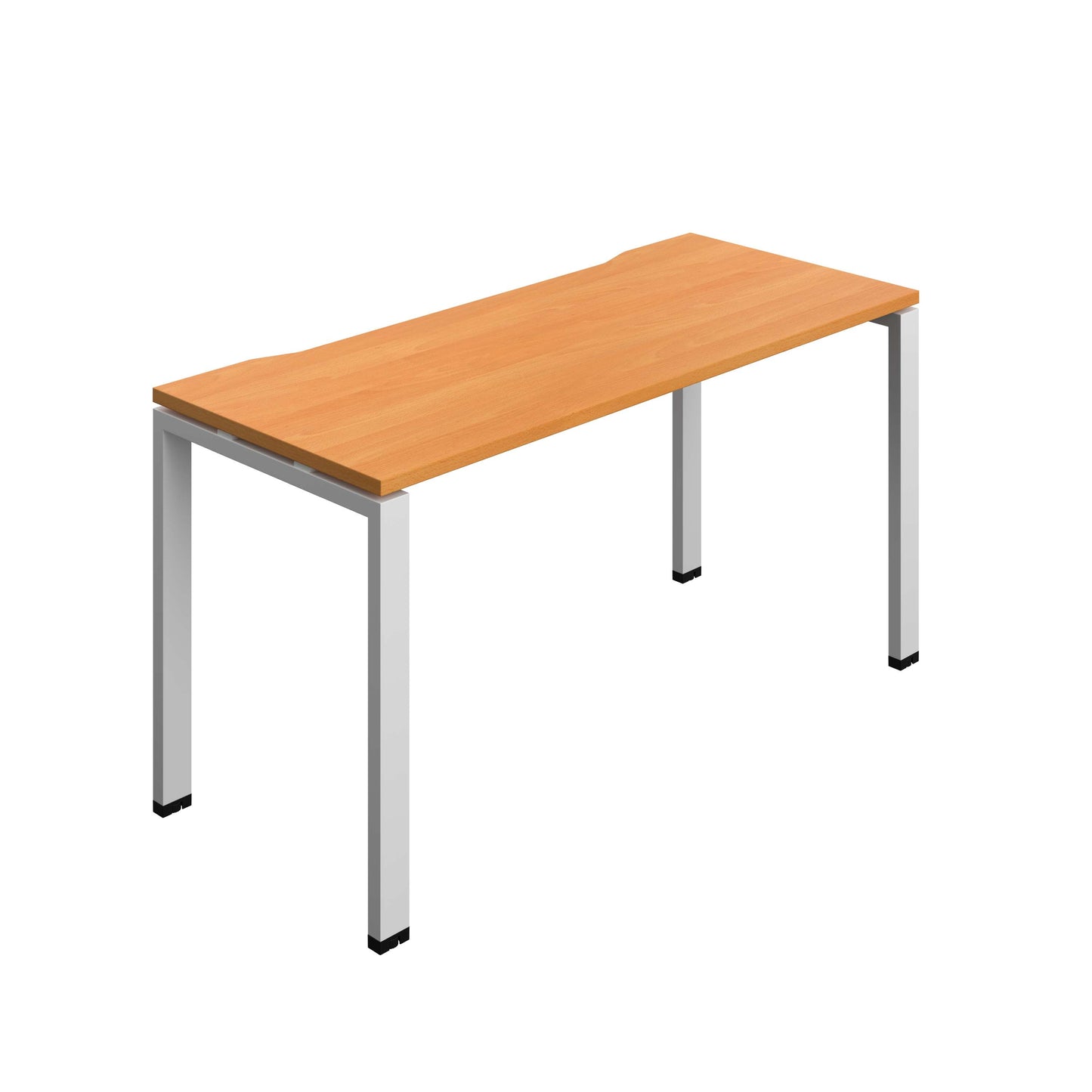 Synergy Bench with Cut Out: 1 Person (FSC) : Goal Post Leg : 1400 | 700 | Beech/Silver