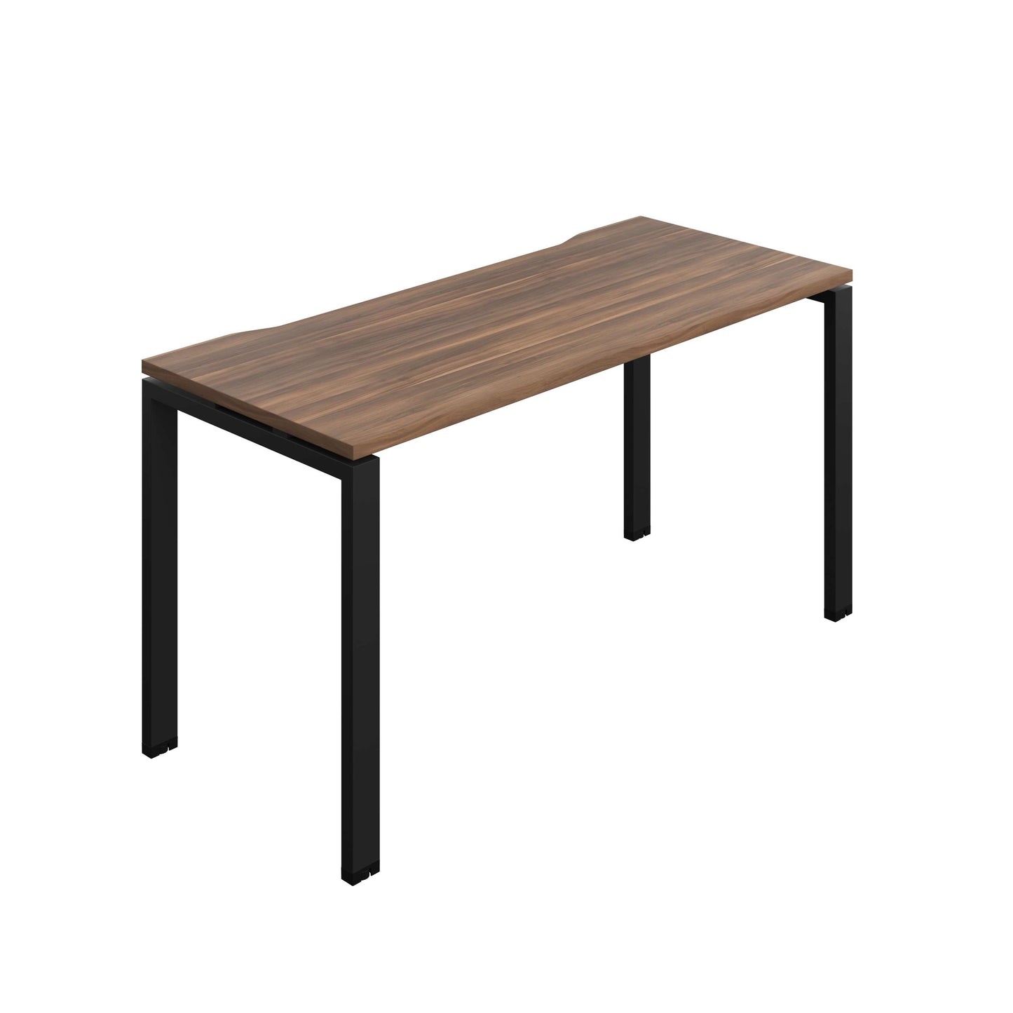 Synergy Bench with Cut Out: 1 Person (FSC) : Goal Post Leg : 1400 | 700 | Dark Walnut/Black