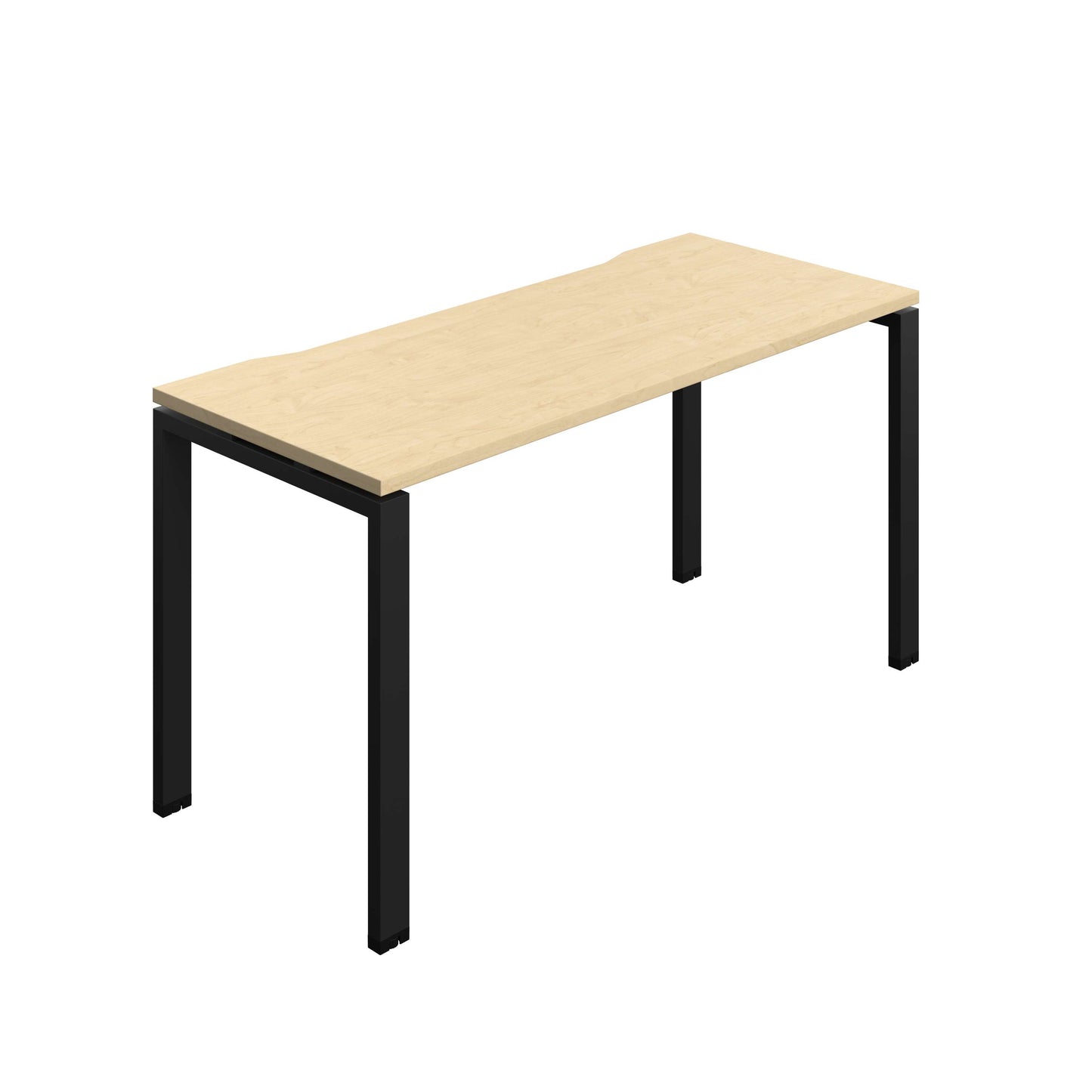 Synergy Bench with Cut Out: 1 Person (FSC) : Goal Post Leg : 1400 | 700 | Maple/Black