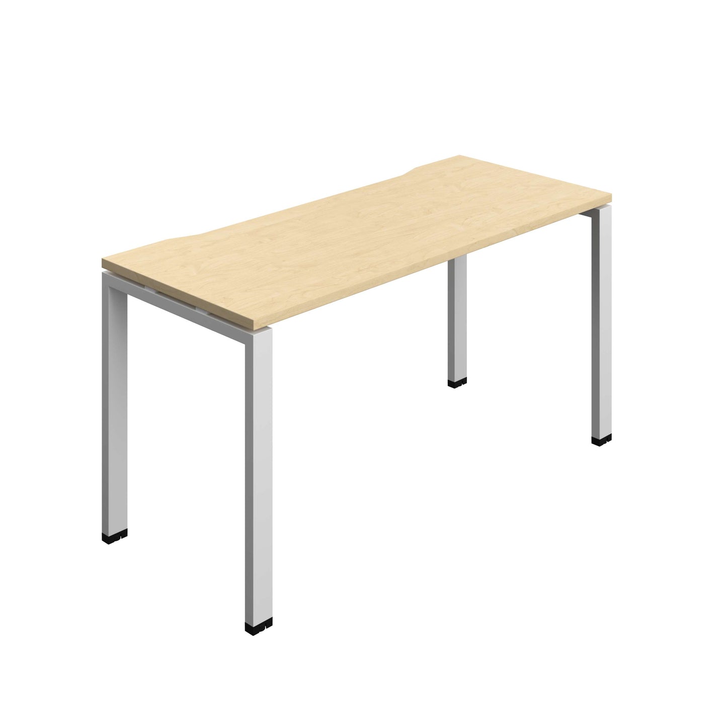 Synergy Bench with Cut Out: 1 Person (FSC) : Goal Post Leg : 1400 | 700 | Maple/Silver
