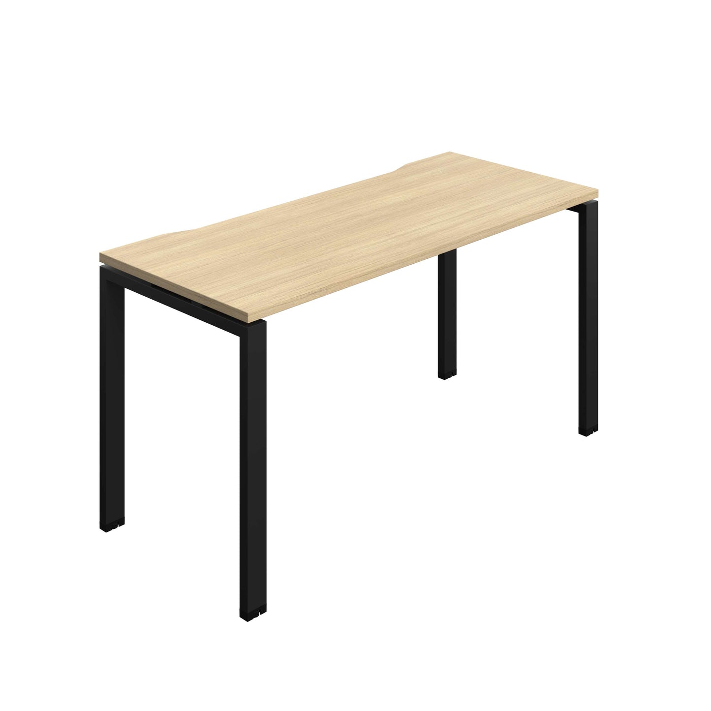 Synergy Bench with Cut Out: 1 Person (FSC) : Goal Post Leg : 1400 | 700 | Nova Oak/Black