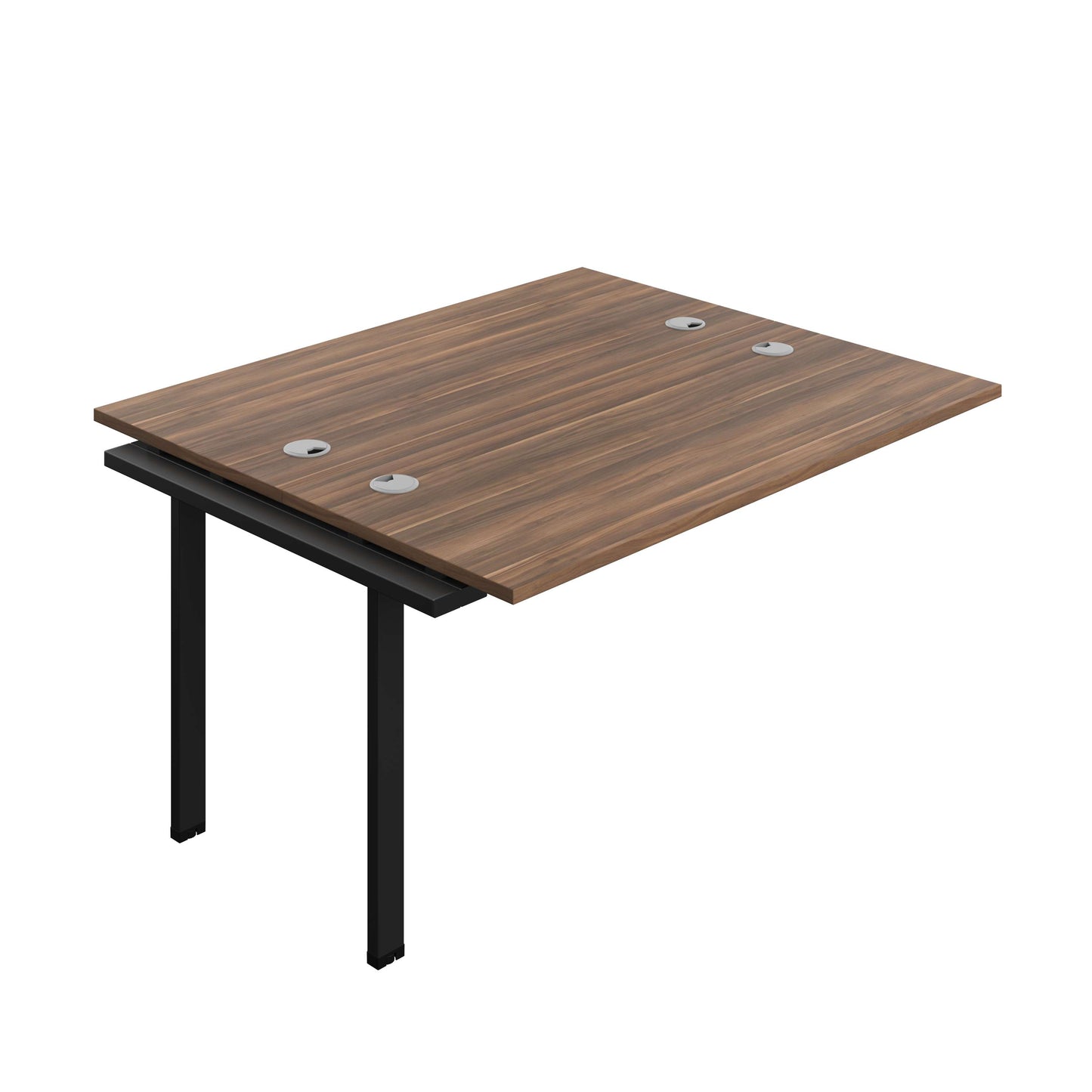 Synergy Bench Extension with Cable Ports: 2 Person (FSC) : 1400 | 700 | Dark Walnut/Black