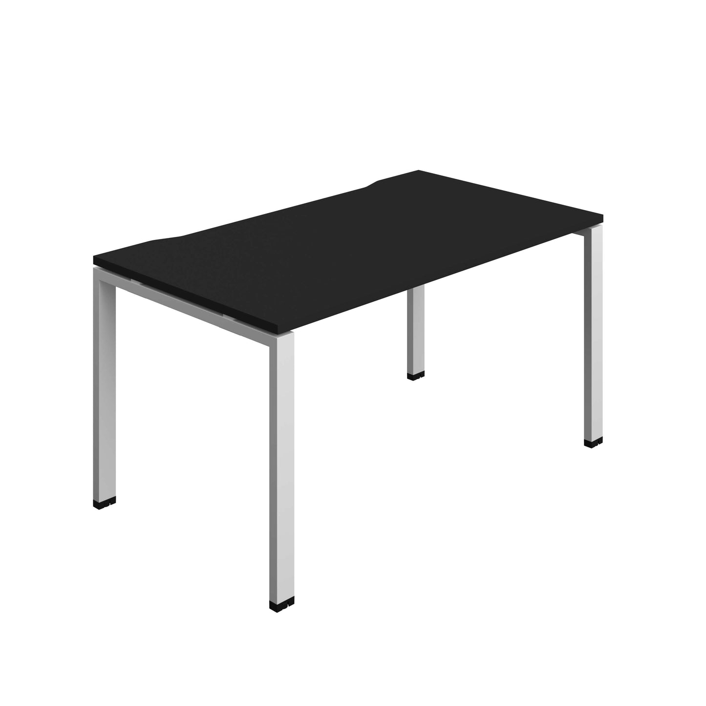 Synergy Bench with Cut Out: 1 Person (FSC) : Goal Post Leg : 1400 | 800 | Black/Silver
