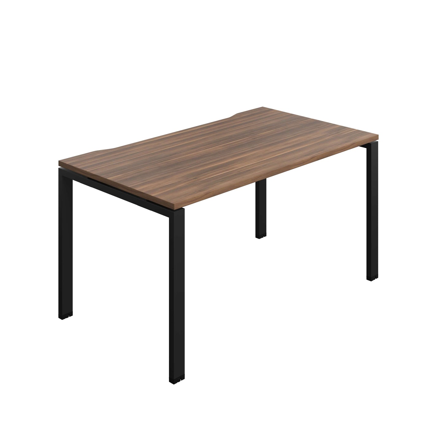 Synergy Bench with Cut Out: 1 Person (FSC) : Goal Post Leg : 1400 | 800 | Dark Walnut/Black