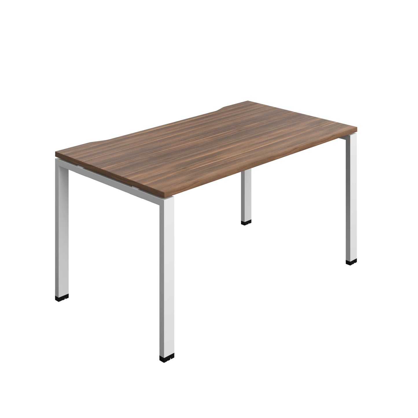 Synergy Bench with Cut Out: 1 Person (FSC) : Goal Post Leg : 1400 | 800 | Dark Walnut/White