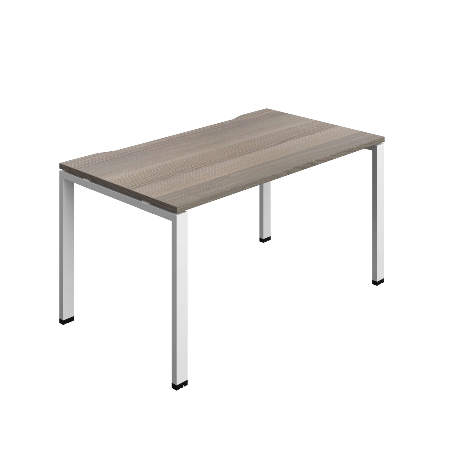 Synergy Bench with Cut Out: 1 Person (FSC) : Goal Post Leg : 1400 | 800 | Grey Oak/White