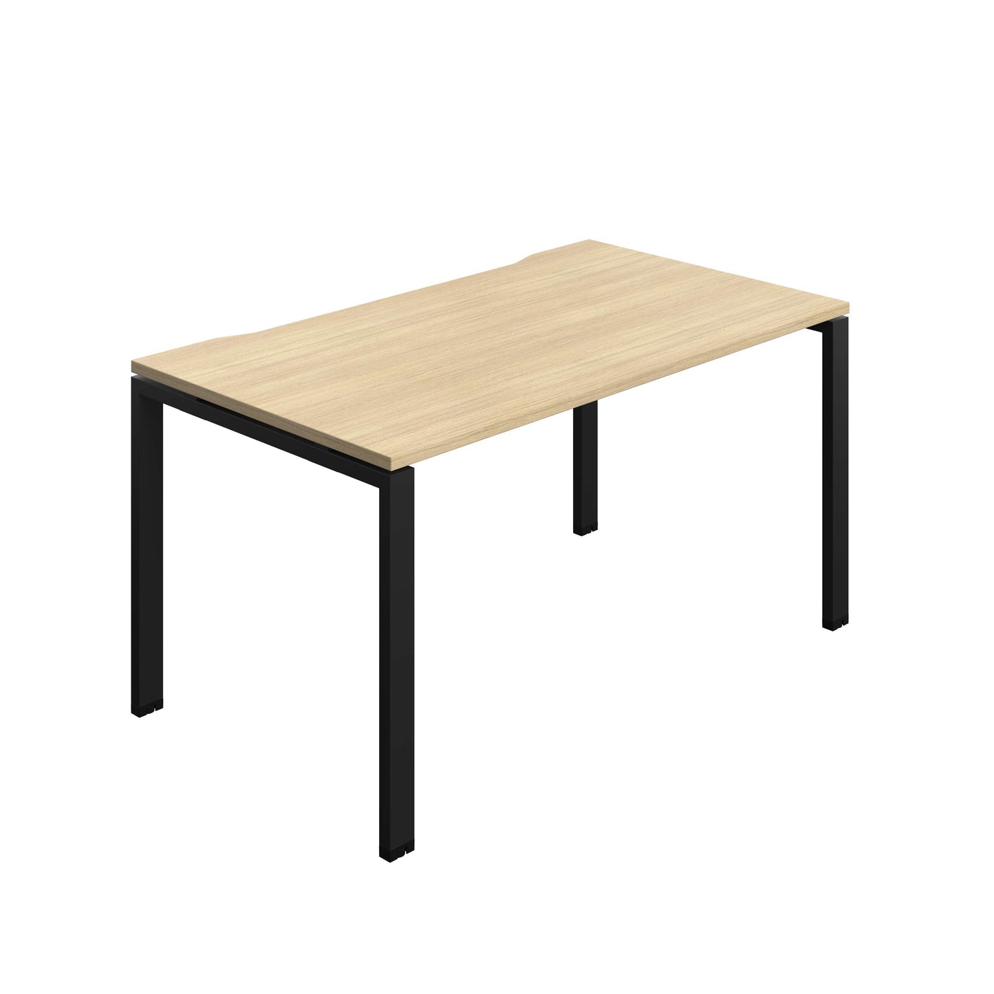 Synergy Bench with Cut Out: 1 Person (FSC) : Goal Post Leg : 1400 | 800 | Nova Oak/Black