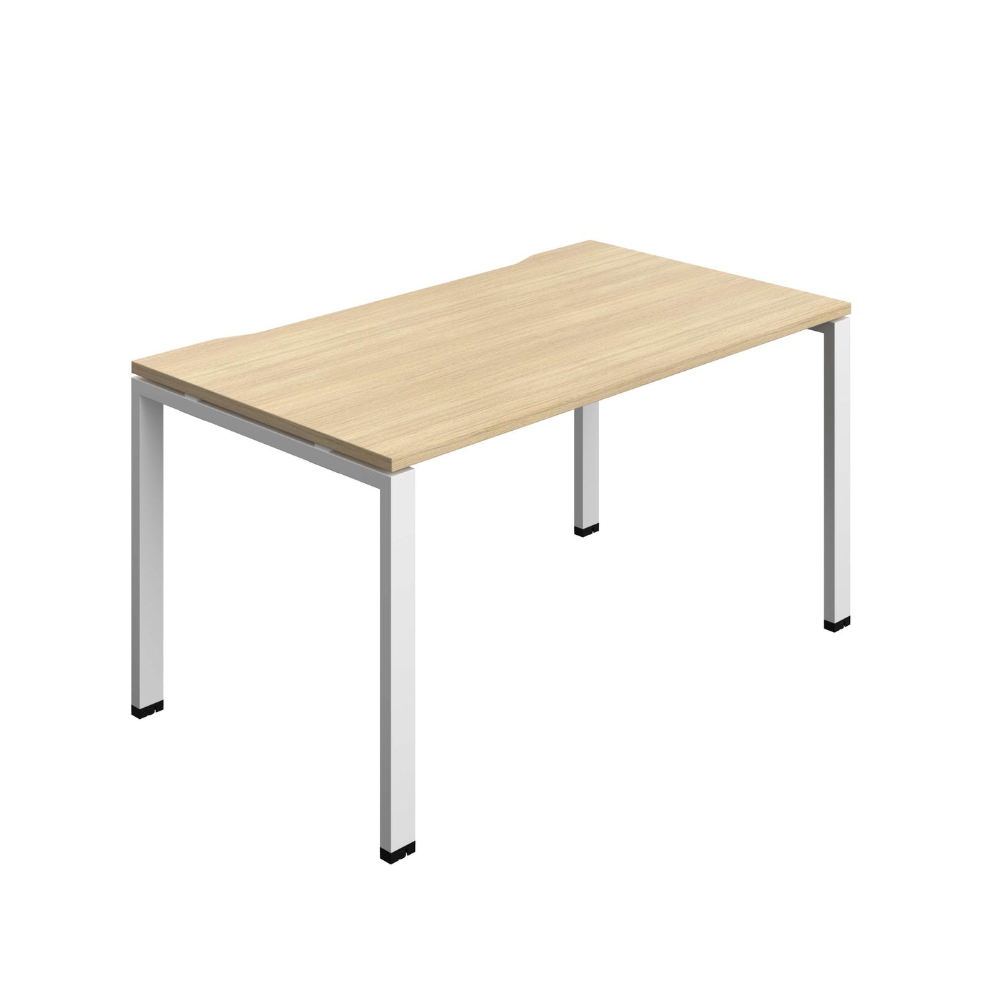 Synergy Bench with Cut Out: 1 Person (FSC) : Goal Post Leg : 1400 | 800 | Nova Oak/White