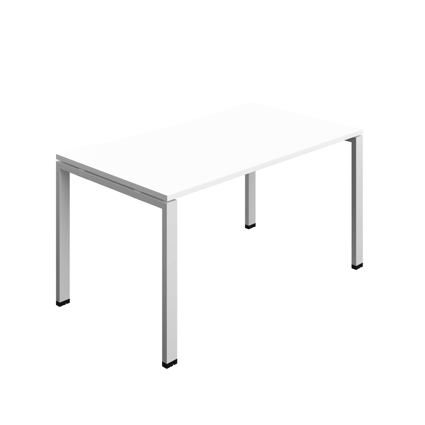 Synergy Bench with Cut Out: 1 Person (FSC) : Goal Post Leg : 1400 | 800 | White/Silver