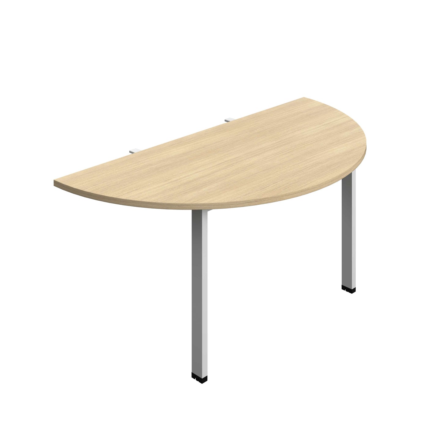 Synergy Screen Depth D-End Single Person Bench : Goal Post Leg : 1400 | 800 | Nova Oak/Silver