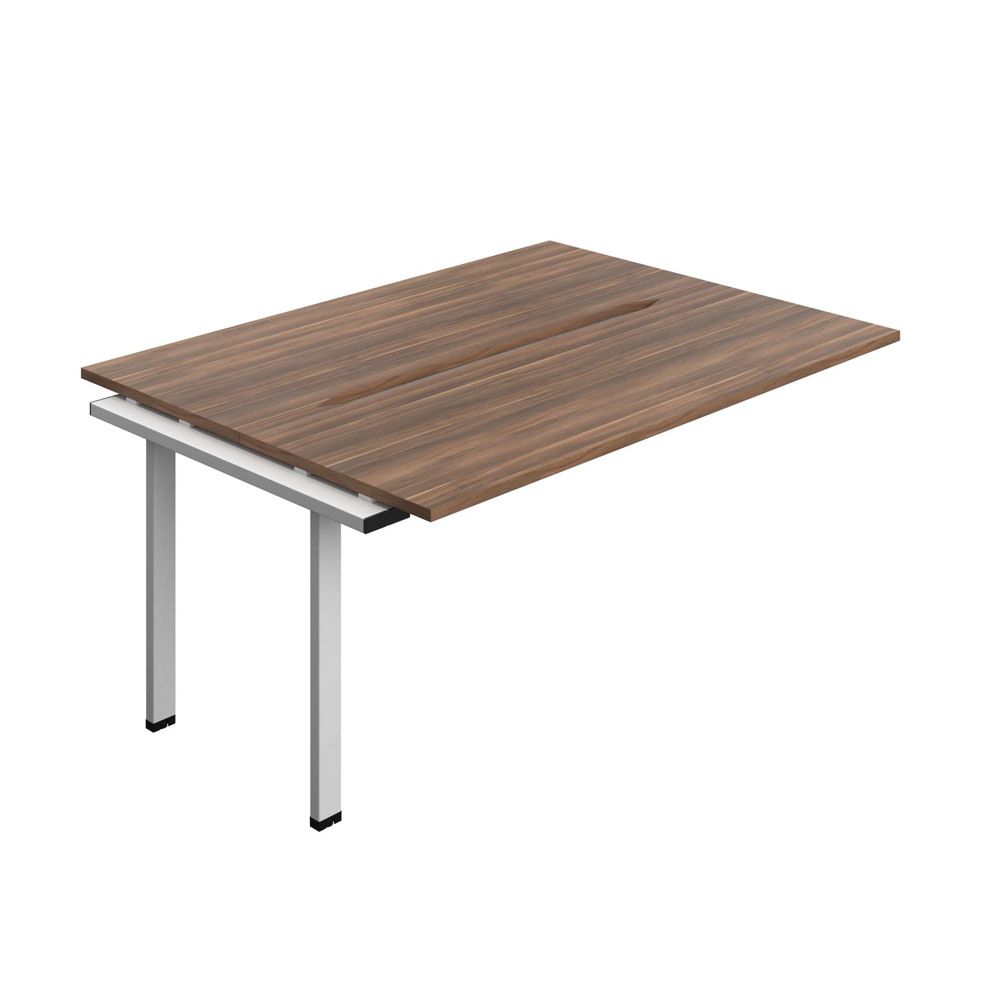 Synergy Bench Extension with Cut Out: 2 Person (FSC) : 1600 | 600 | Dark Walnut/Silver