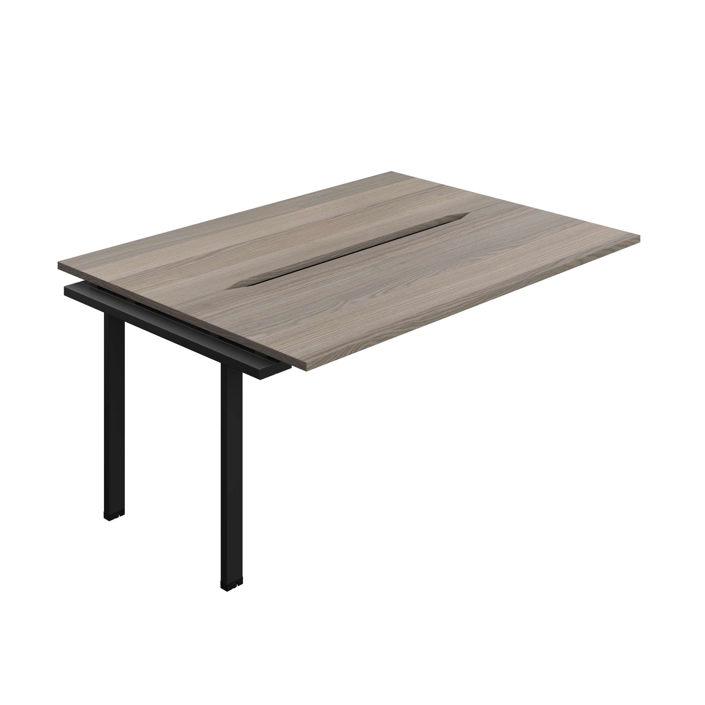 Synergy Bench Extension with Cut Out: 2 Person (FSC) : 1600 | 600 | Grey Oak/Black