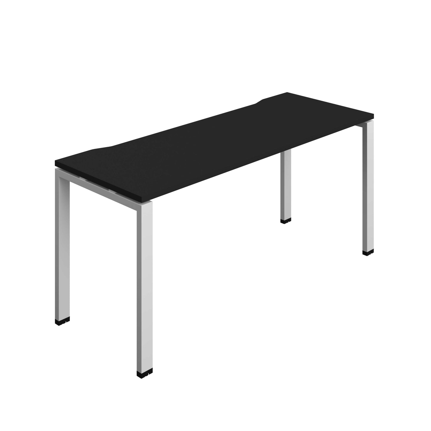 Synergy Bench with Cut Out: 1 Person (FSC) : Goal Post Leg : 1600 | 600 | Black/Silver