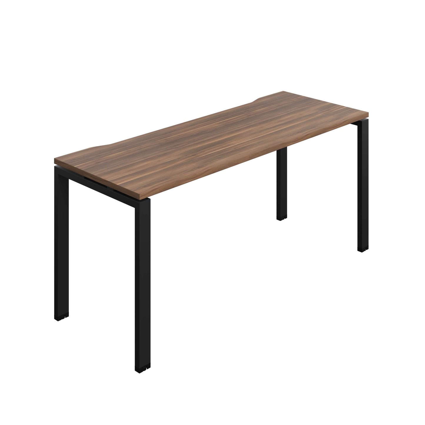 Synergy Bench with Cut Out: 1 Person (FSC) : Goal Post Leg : 1600 | 600 | Dark Walnut/Black