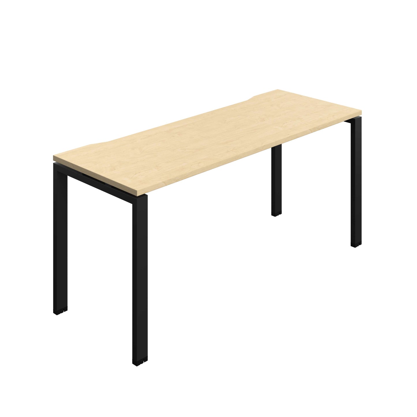 Synergy Bench with Cut Out: 1 Person (FSC) : Goal Post Leg : 1600 | 600 | Maple/Black