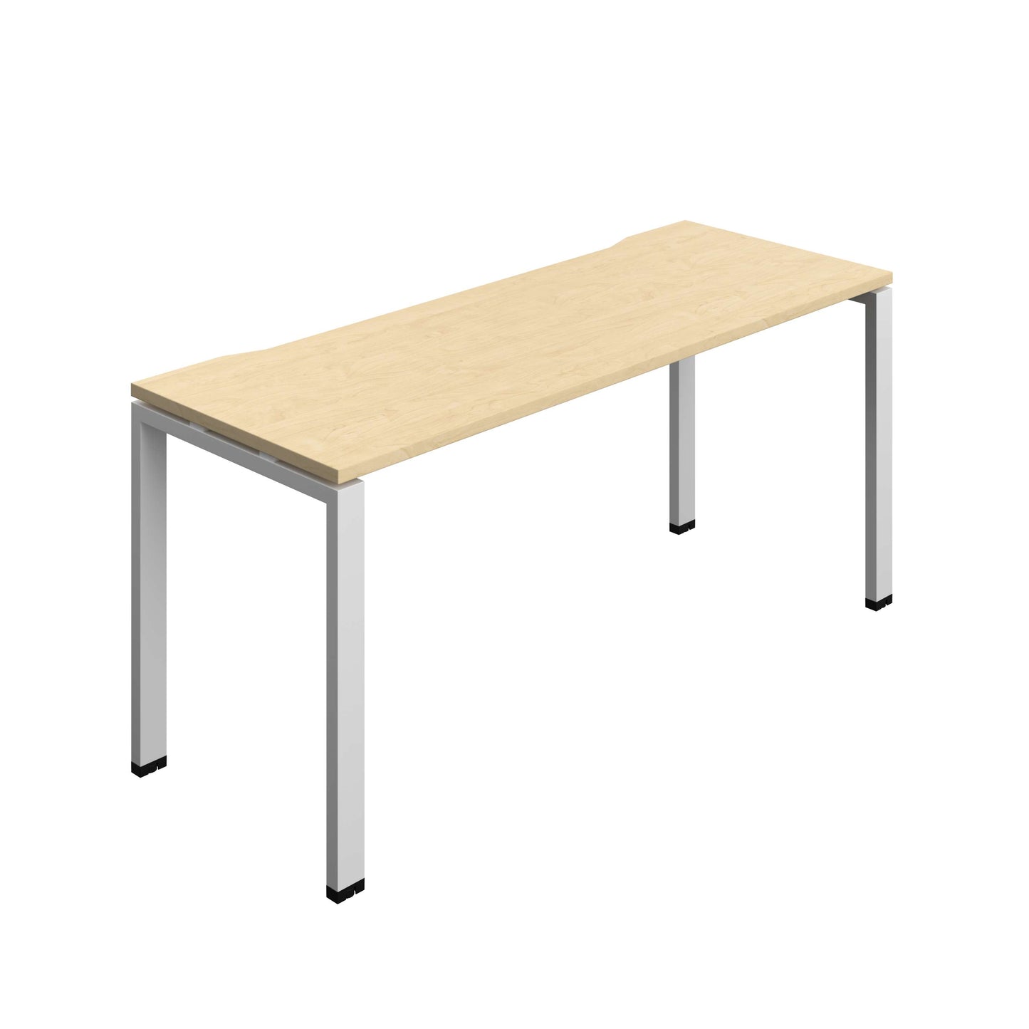 Synergy Bench with Cut Out: 1 Person (FSC) : Goal Post Leg : 1600 | 600 | Maple/Silver
