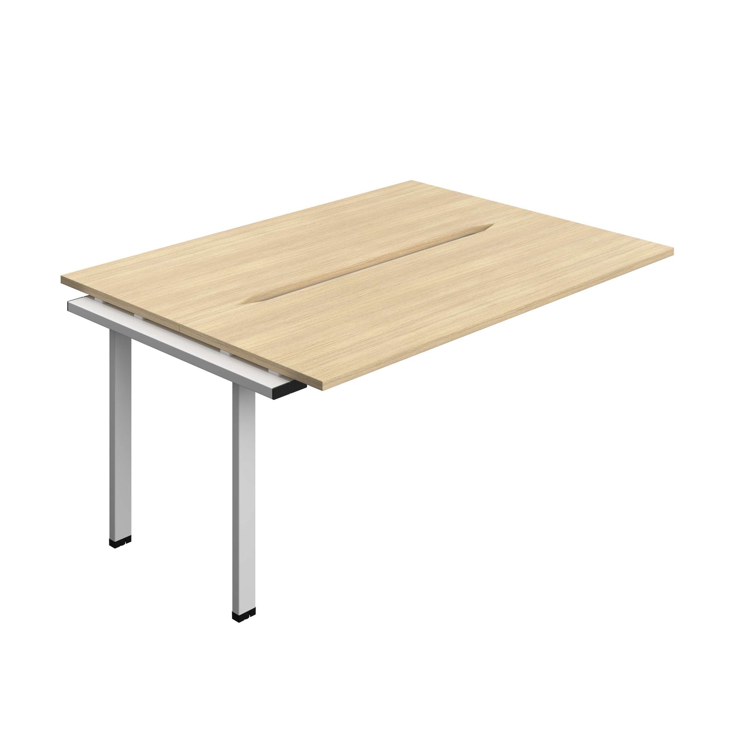 Synergy Bench Extension with Cut Out: 2 Person (FSC) : 1600 | 600 | Nova Oak/Silver