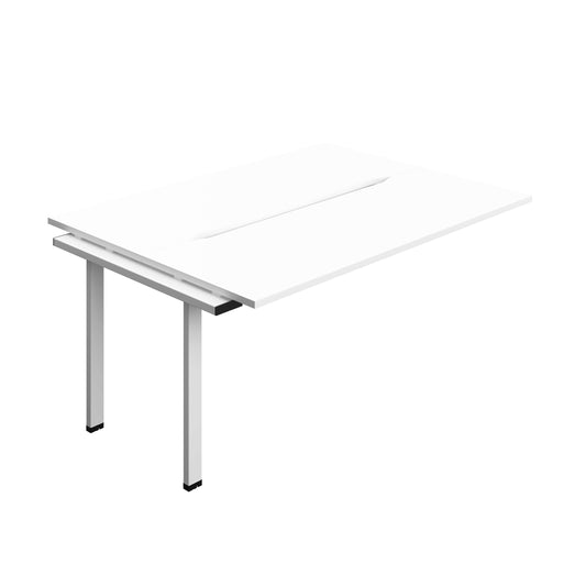 Synergy Bench Extension with Cut Out: 2 Person (FSC) : 1600 | 600 | White/White