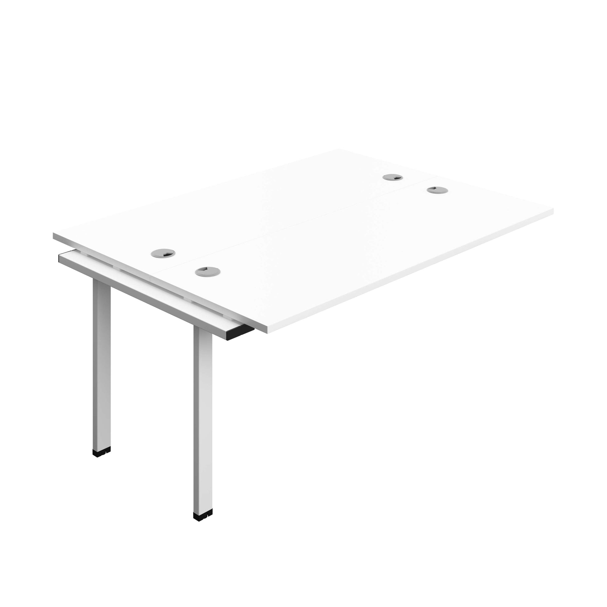 Synergy Bench Extension with Cable Ports: 2 Person (FSC) : 1600 | 600 | White/White