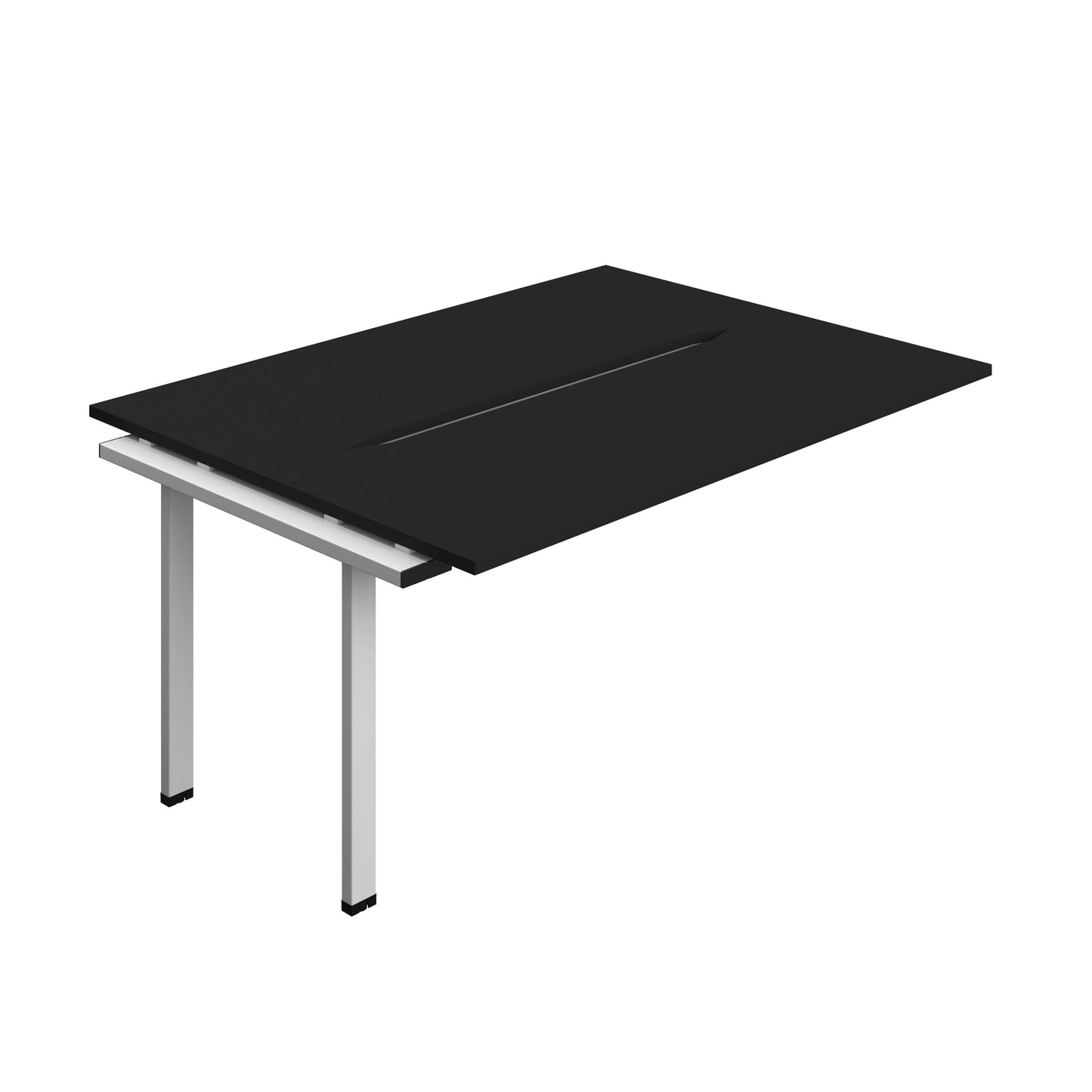 Synergy Bench Extension with Cut Out: 2 Person (FSC) : 1600 | 700 | Black/Silver