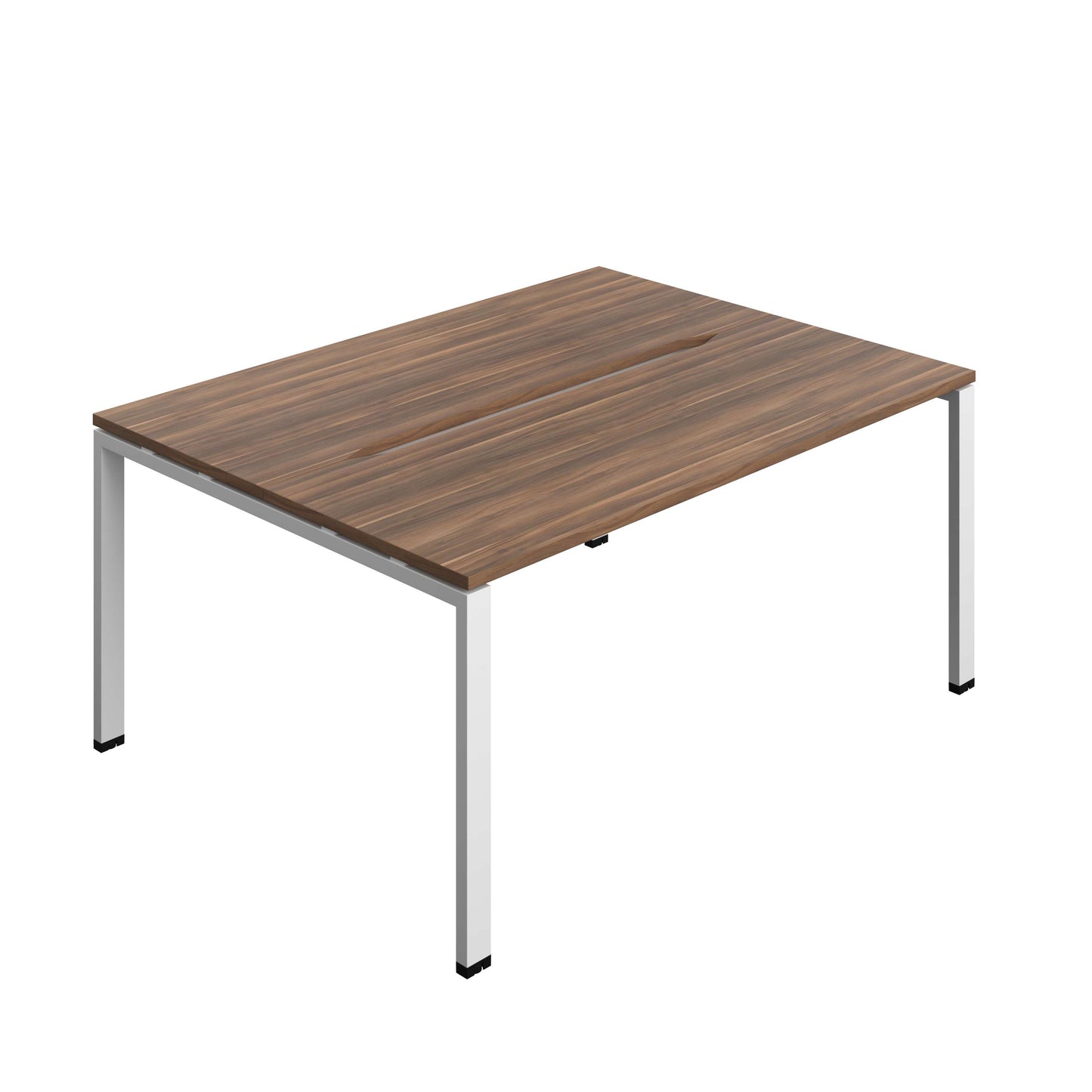 Synergy Bench with Cut Out: 2 Person (FSC) : Goal Post Leg : 1600 | 700 | Dark Walnut/White