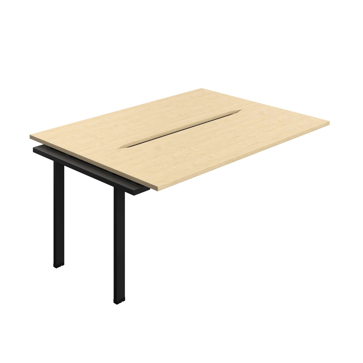 Synergy Bench Extension with Cut Out: 2 Person (FSC) : 1600 | 700 | Maple/Black