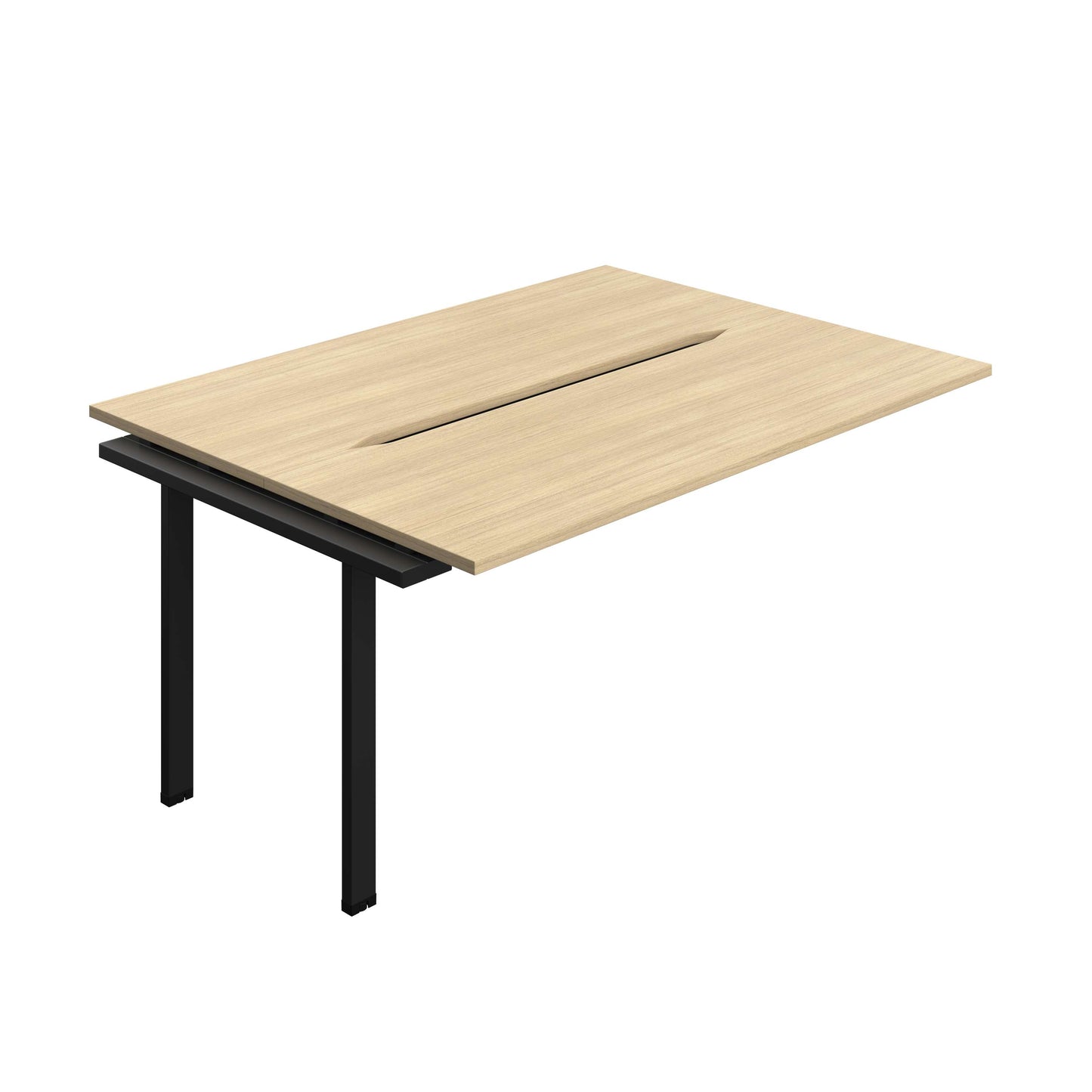 Synergy Bench Extension with Cut Out: 2 Person (FSC) : 1600 | 700 | Nova Oak/Black