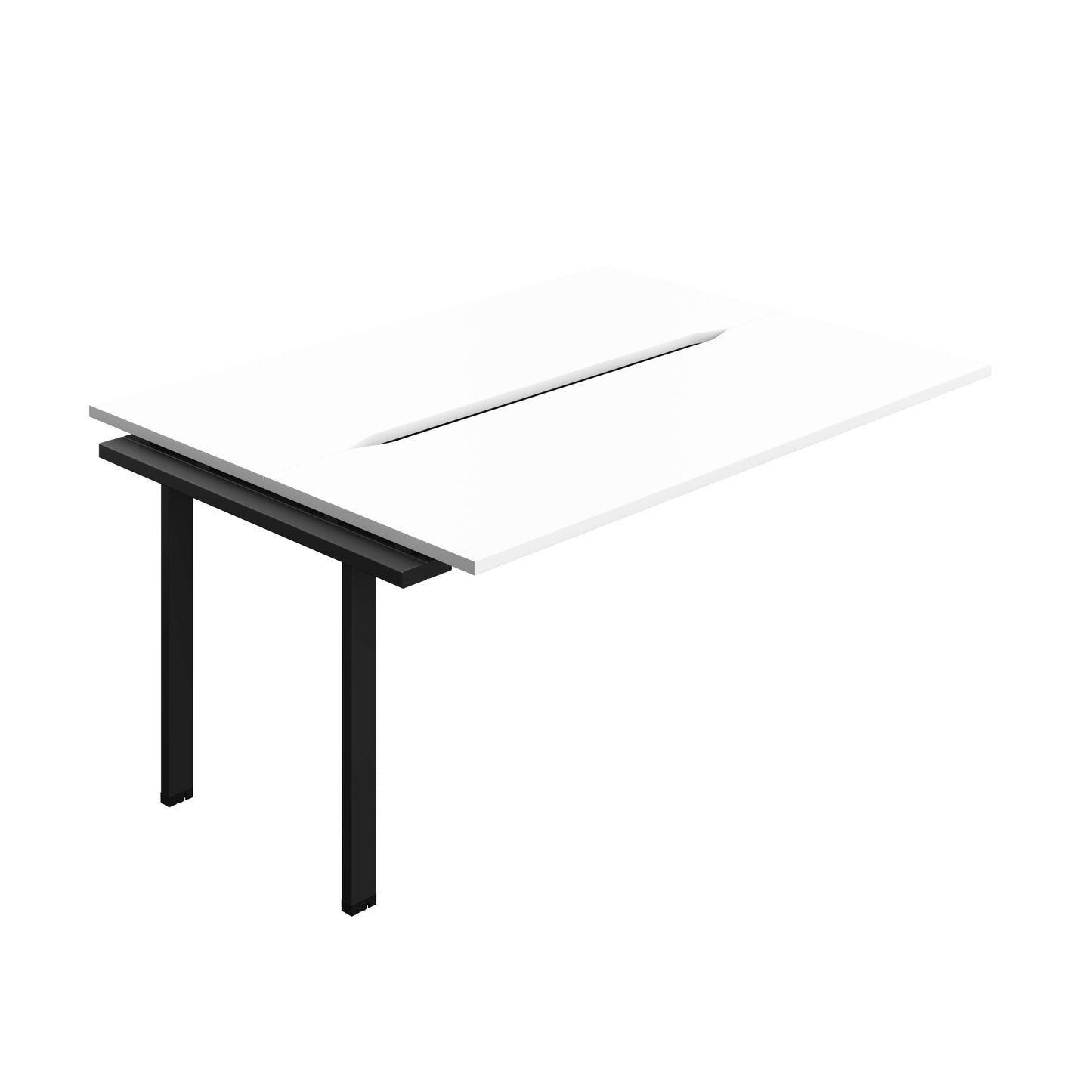 Synergy Bench Extension with Cut Out: 2 Person (FSC) : 1600 | 700 | White/Black