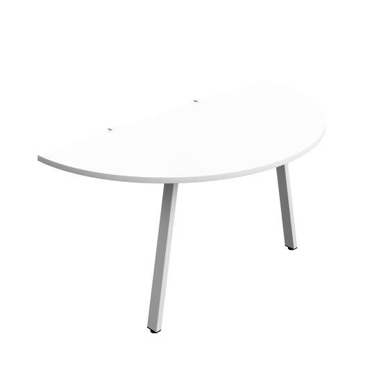 Synergy Screen Depth D-End Single Person Bench : A-Frame Leg : 1600 | 800 | White/White