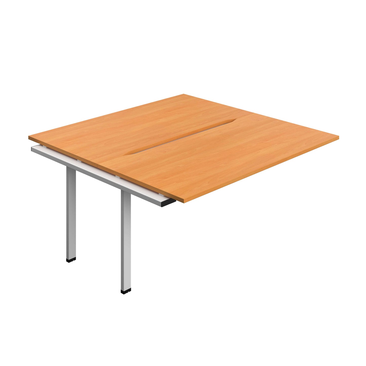 Synergy Bench Extension with Cut Out: 2 Person (FSC) : 1600 | 800 | Beech/Silver
