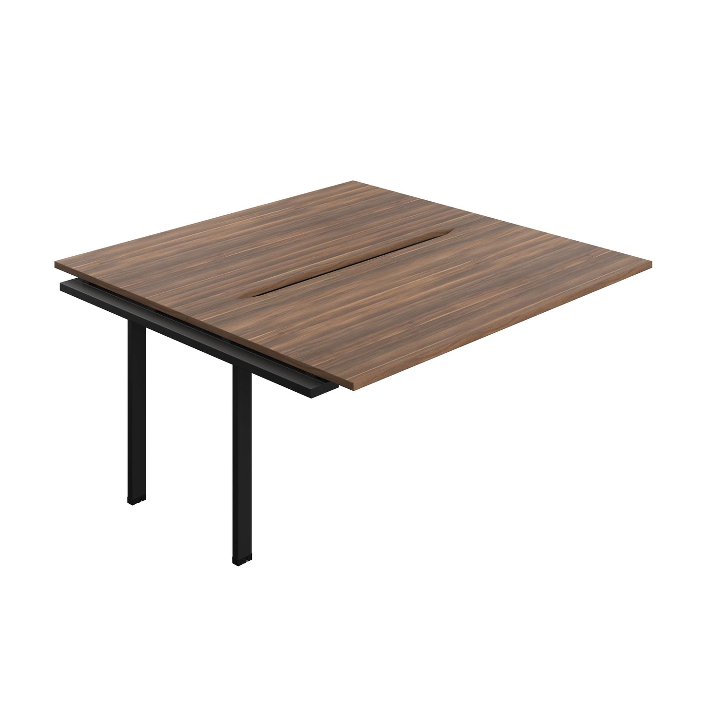 Synergy Bench Extension with Cut Out: 2 Person (FSC) : 1600 | 800 | Dark Walnut/Black