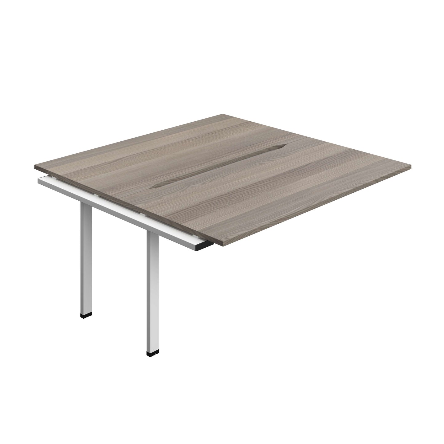 Synergy Bench Extension with Cut Out: 2 Person (FSC) : 1600 | 800 | Grey Oak/White