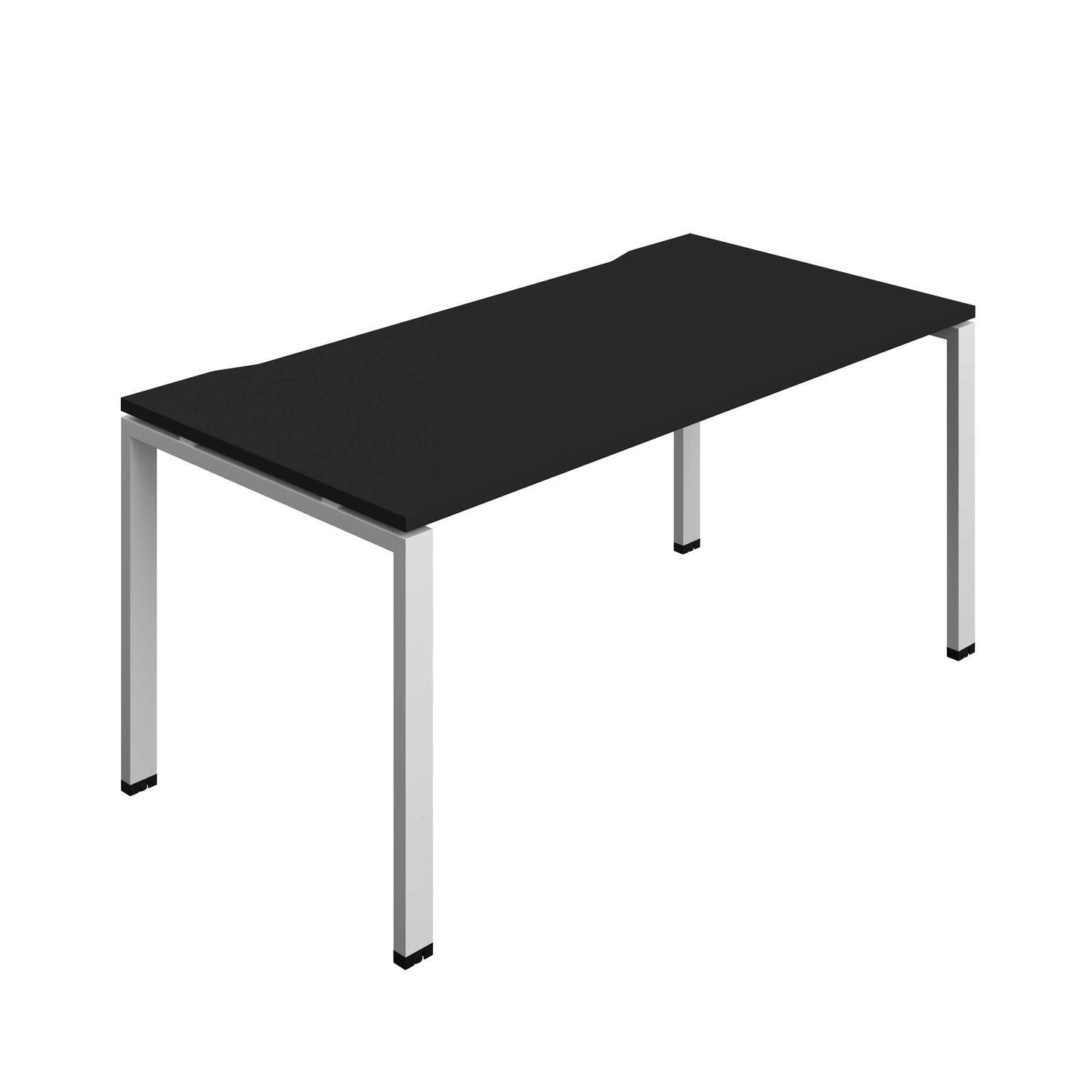 Synergy Bench with Cut Out: 1 Person (FSC) : Goal Post Leg : 1600 | 800 | Black/Silver