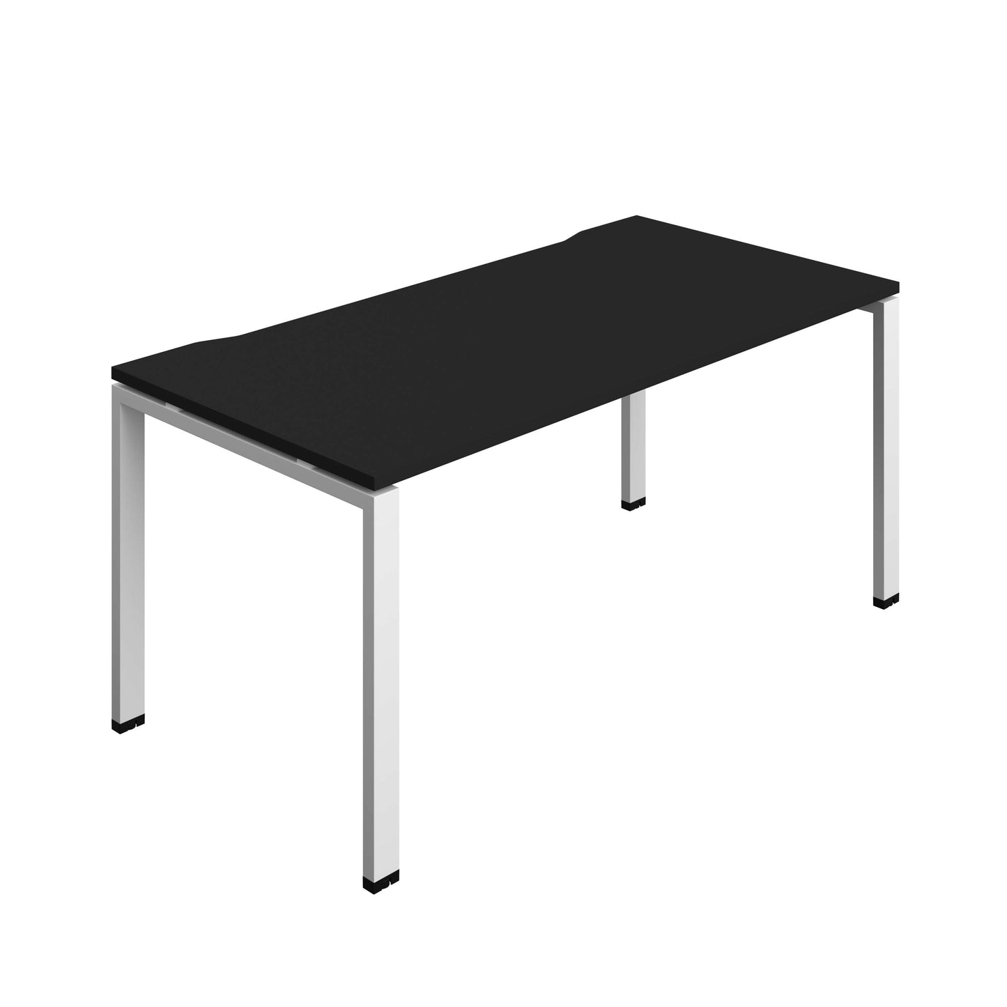 Synergy Bench with Cut Out: 1 Person (FSC) : Goal Post Leg : 1600 | 800 | Black/White