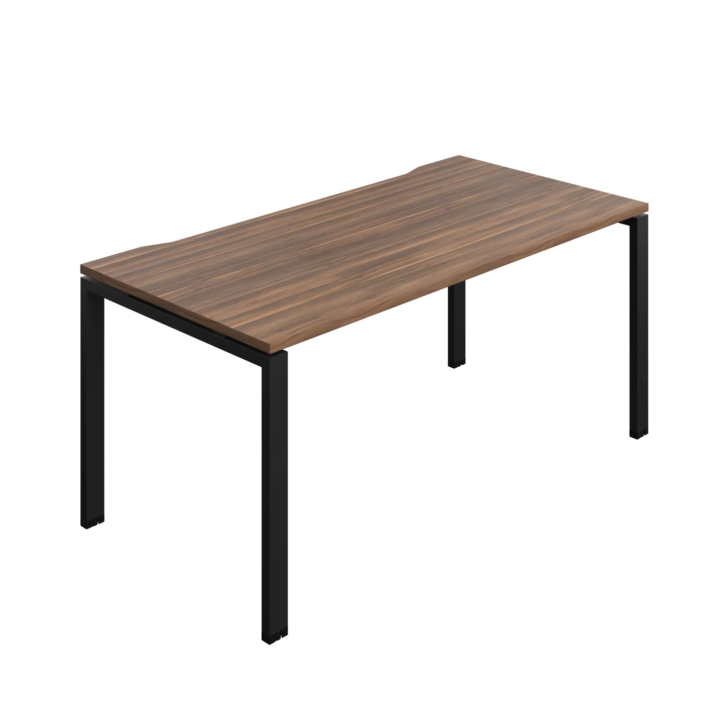 Synergy Bench with Cut Out: 1 Person (FSC) : Goal Post Leg : 1600 | 800 | Dark Walnut/Black
