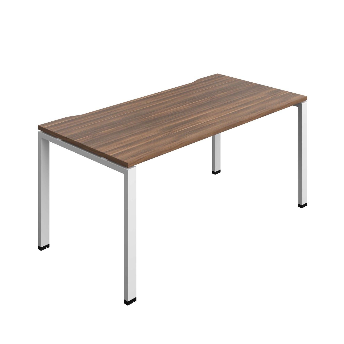 Synergy Bench with Cut Out: 1 Person (FSC) : Goal Post Leg : 1600 | 800 | Dark Walnut/White