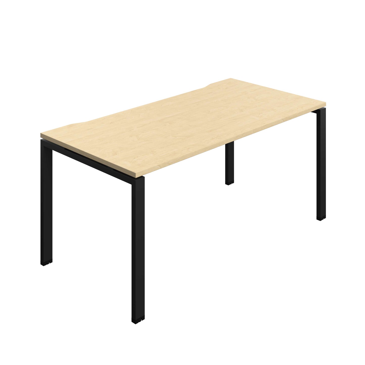 Synergy Bench with Cut Out: 1 Person (FSC) : Goal Post Leg : 1600 | 800 | Maple/Black