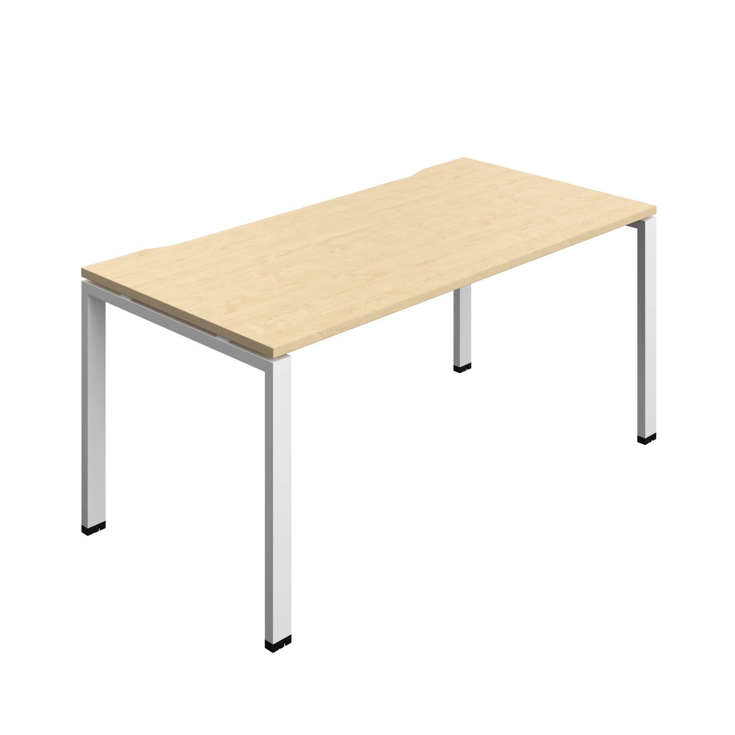 Synergy Bench with Cut Out: 1 Person (FSC) : Goal Post Leg : 1600 | 800 | Maple/White