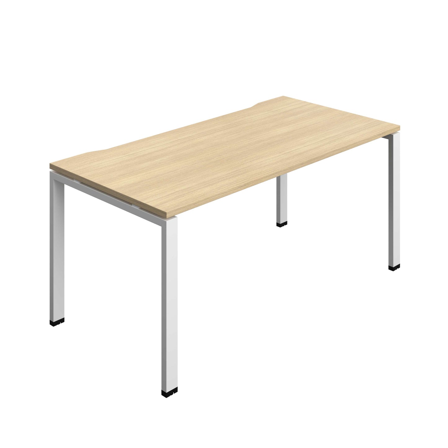 Synergy Bench with Cut Out: 1 Person (FSC) : Goal Post Leg : 1600 | 800 | Nova Oak/White