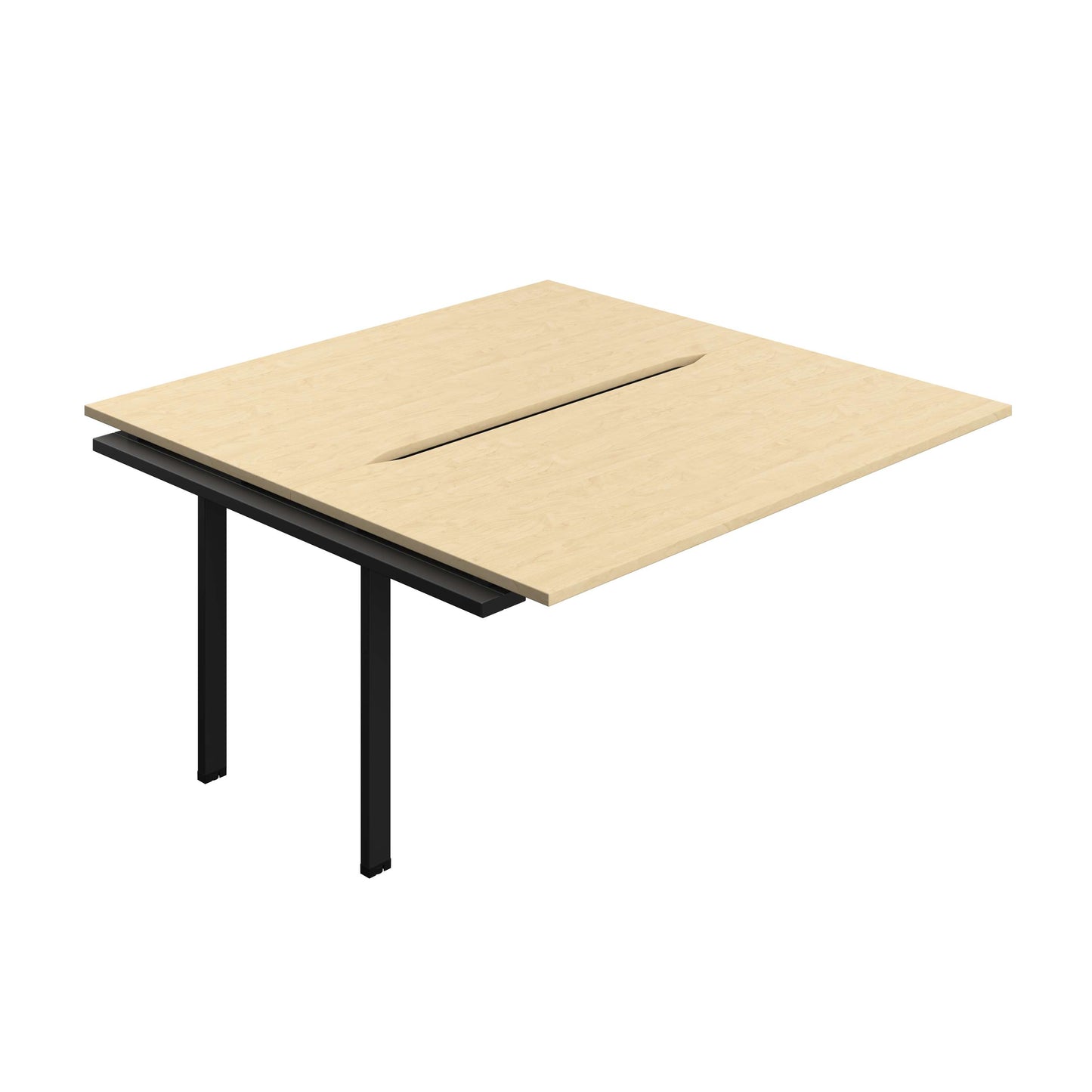 Synergy Bench Extension with Cut Out: 2 Person (FSC) : 1600 | 800 | Maple/Black