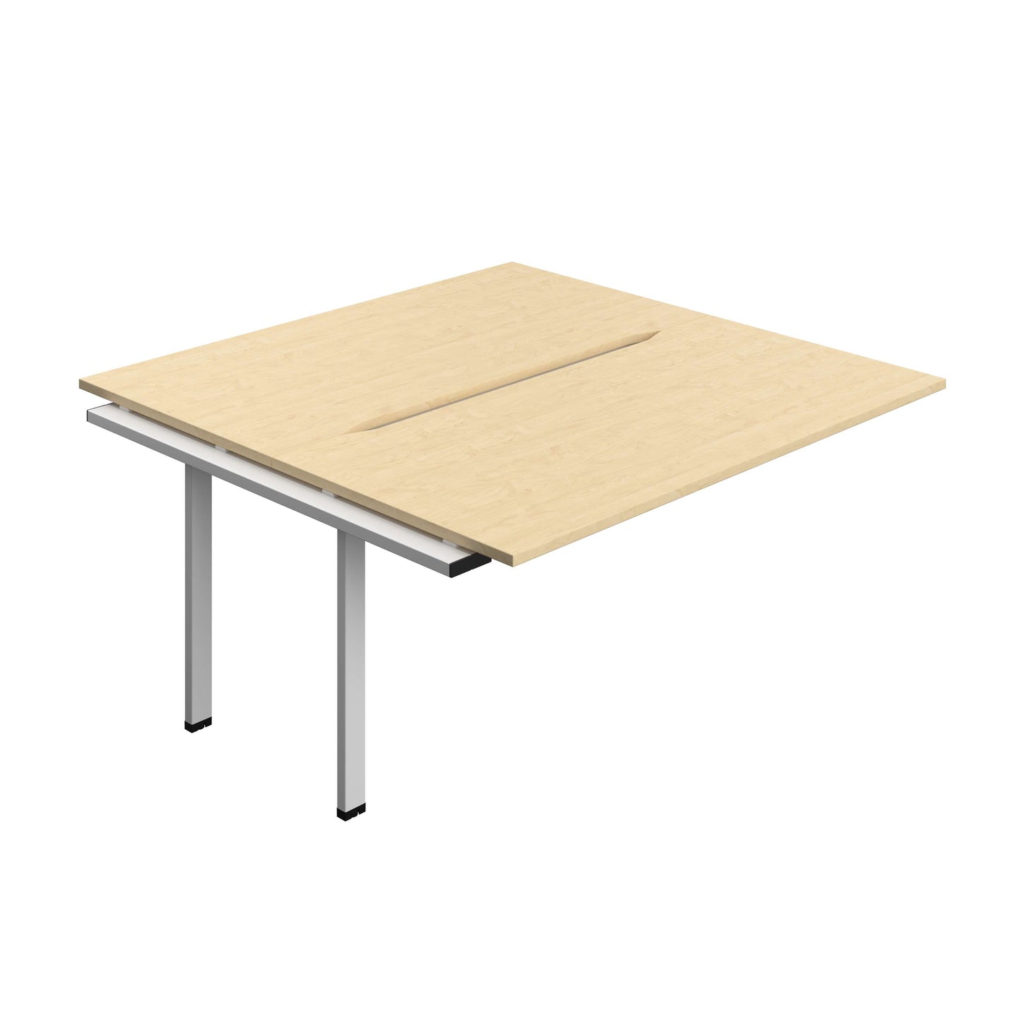Synergy Bench Extension with Cut Out: 2 Person (FSC) : 1600 | 800 | Maple/Silver