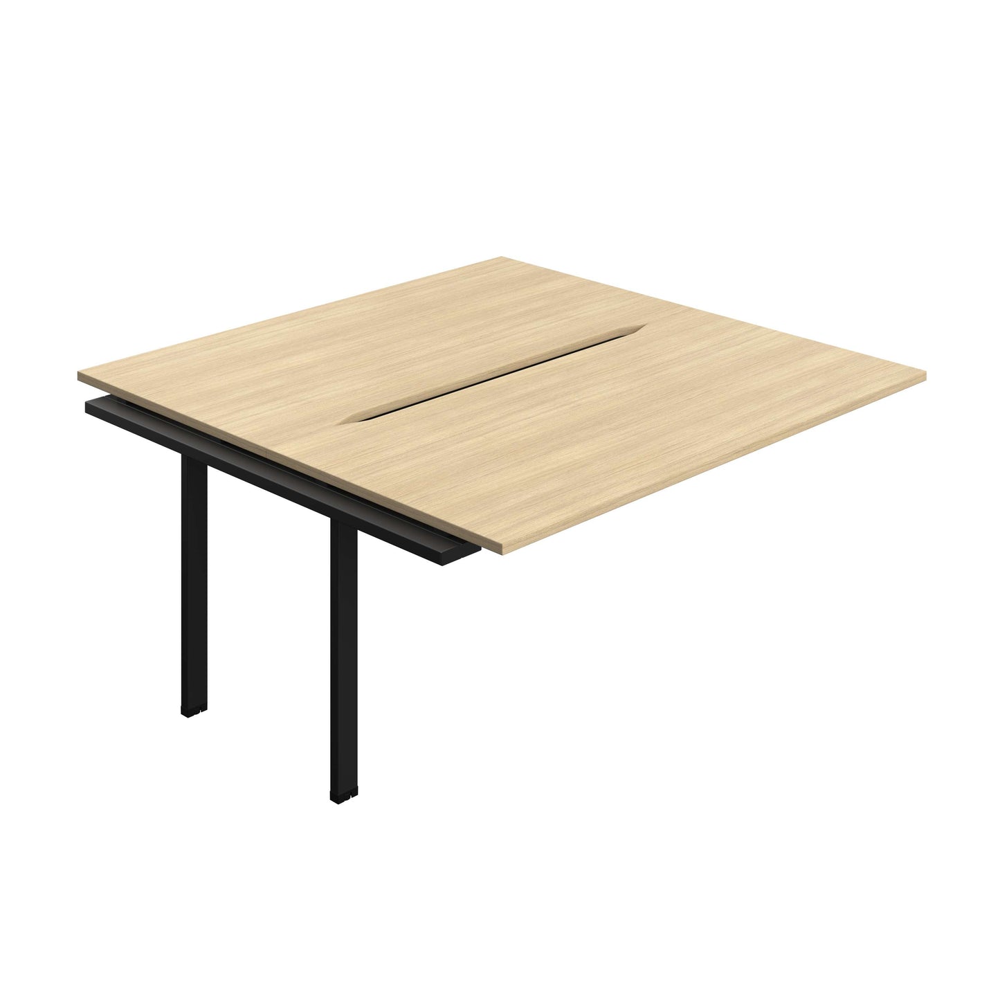 Synergy Bench Extension with Cut Out: 2 Person (FSC) : 1600 | 800 | Nova Oak/Black