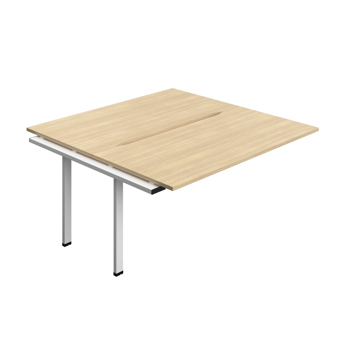 Synergy Bench Extension with Cut Out: 2 Person (FSC) : 1600 | 800 | Nova Oak/White