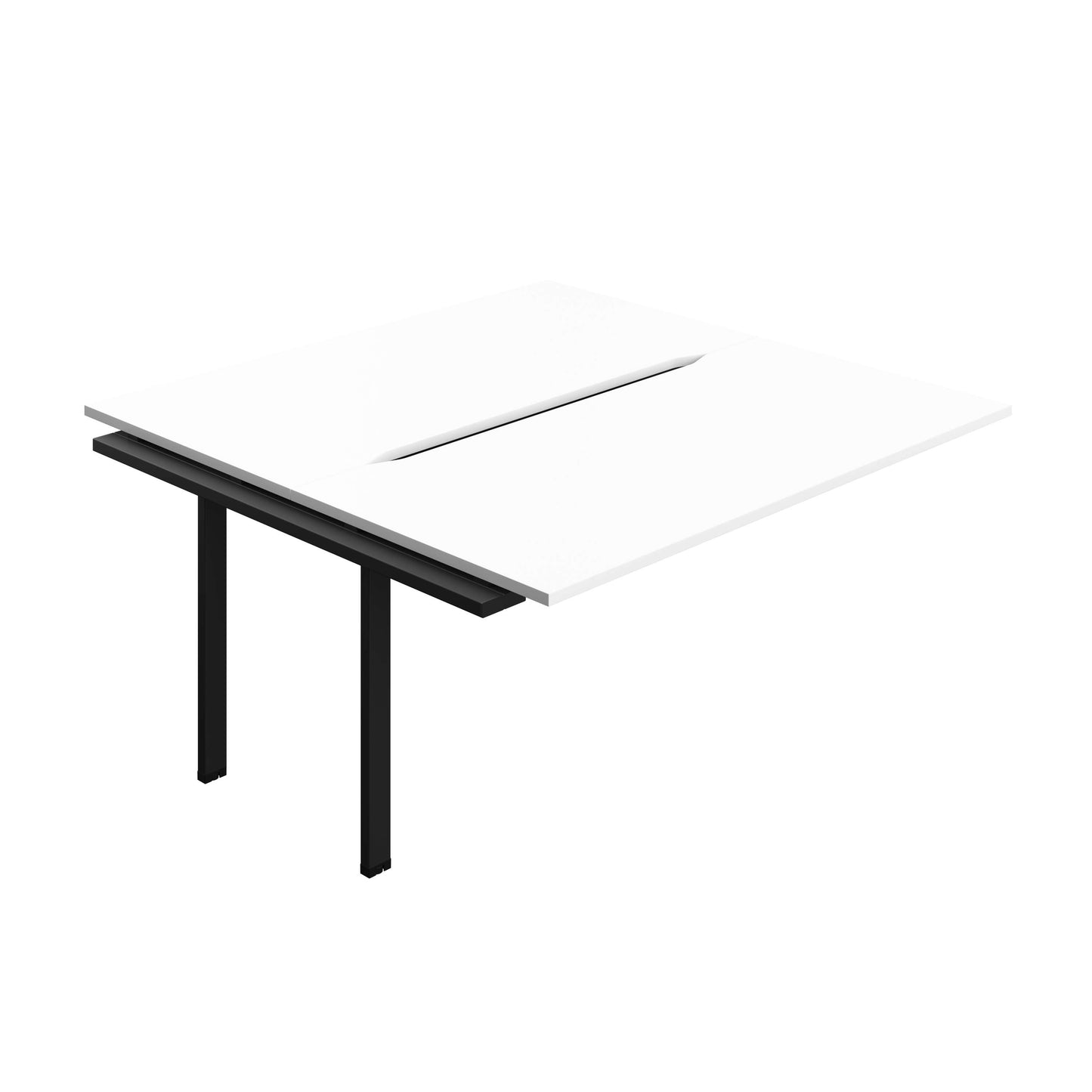 Synergy Bench Extension with Cut Out: 2 Person (FSC) : 1600 | 800 | White/Black