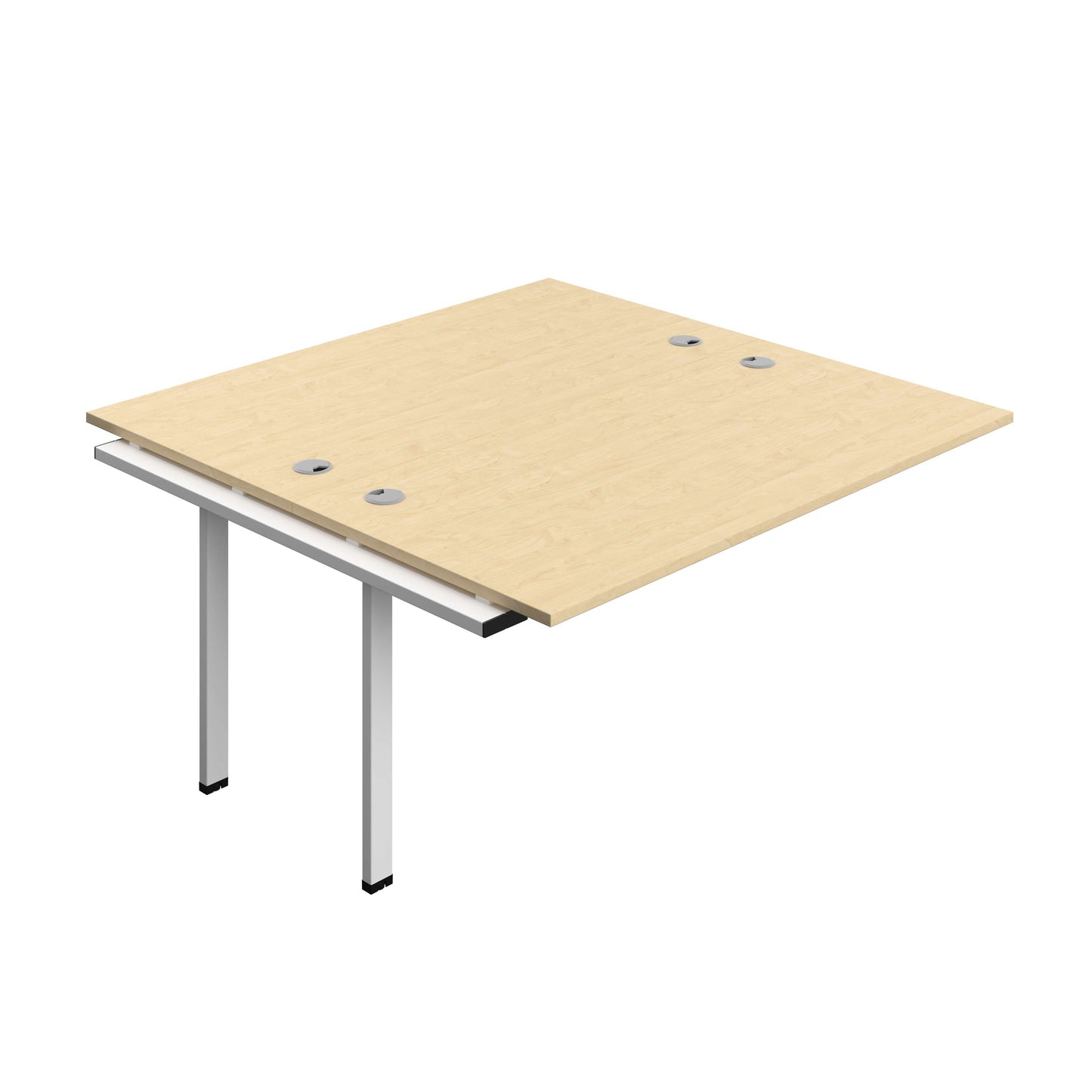 Synergy Bench Extension with Cable Ports: 2 Person (FSC) : 1600 | 800 | Maple/White