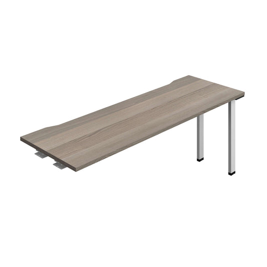 Synergy Bench Extension with Cut Out: 1 Person (FSC) : 1800 | 600 | Grey Oak/Silver