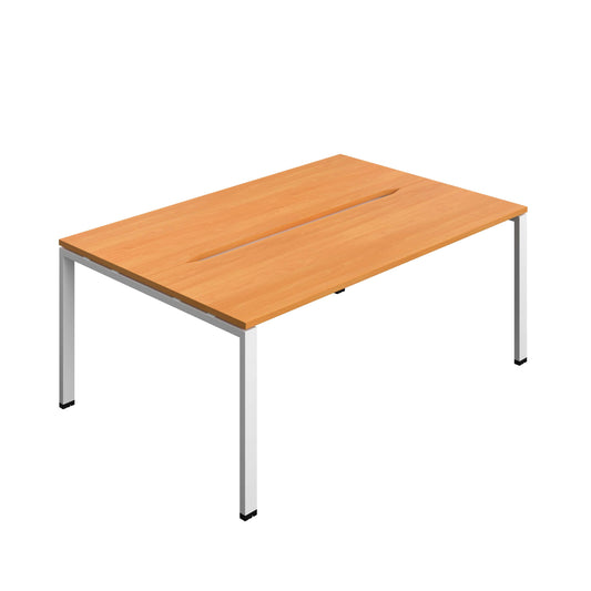 Synergy Bench with Cut Out: 2 Person (FSC) : Goal Post Leg : 1800 | 600 | Beech/White