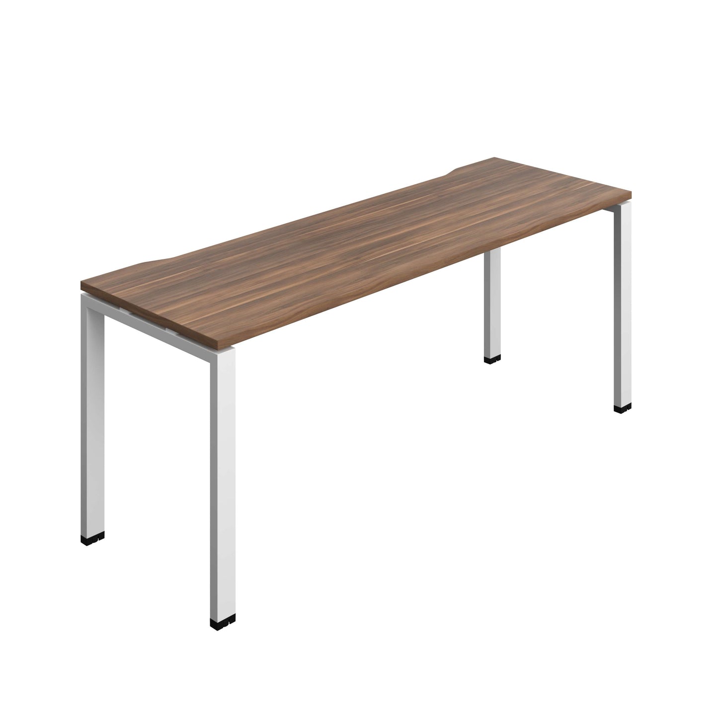 Synergy Bench with Cut Out: 1 Person (FSC) : Goal Post Leg : 1800 | 600 | Dark Walnut/White