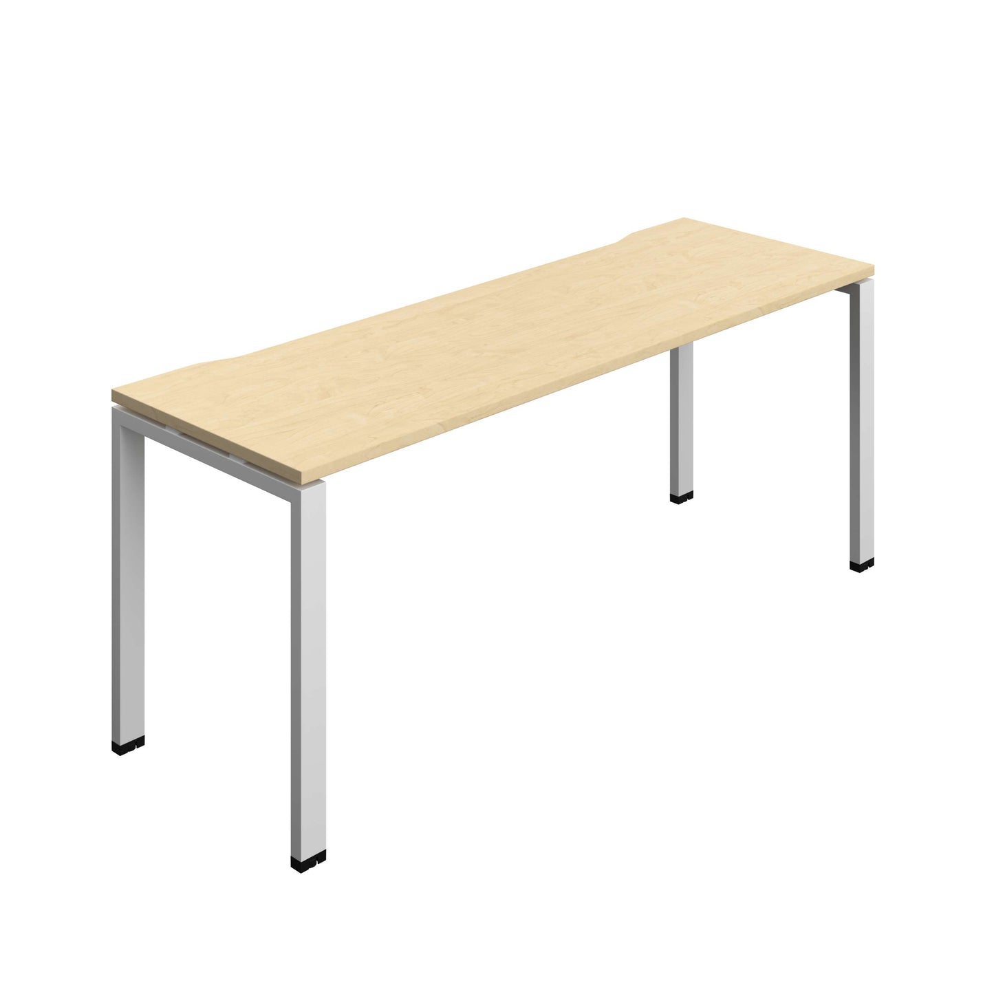 Synergy Bench with Cut Out: 1 Person (FSC) : Goal Post Leg : 1800 | 600 | Maple/Silver