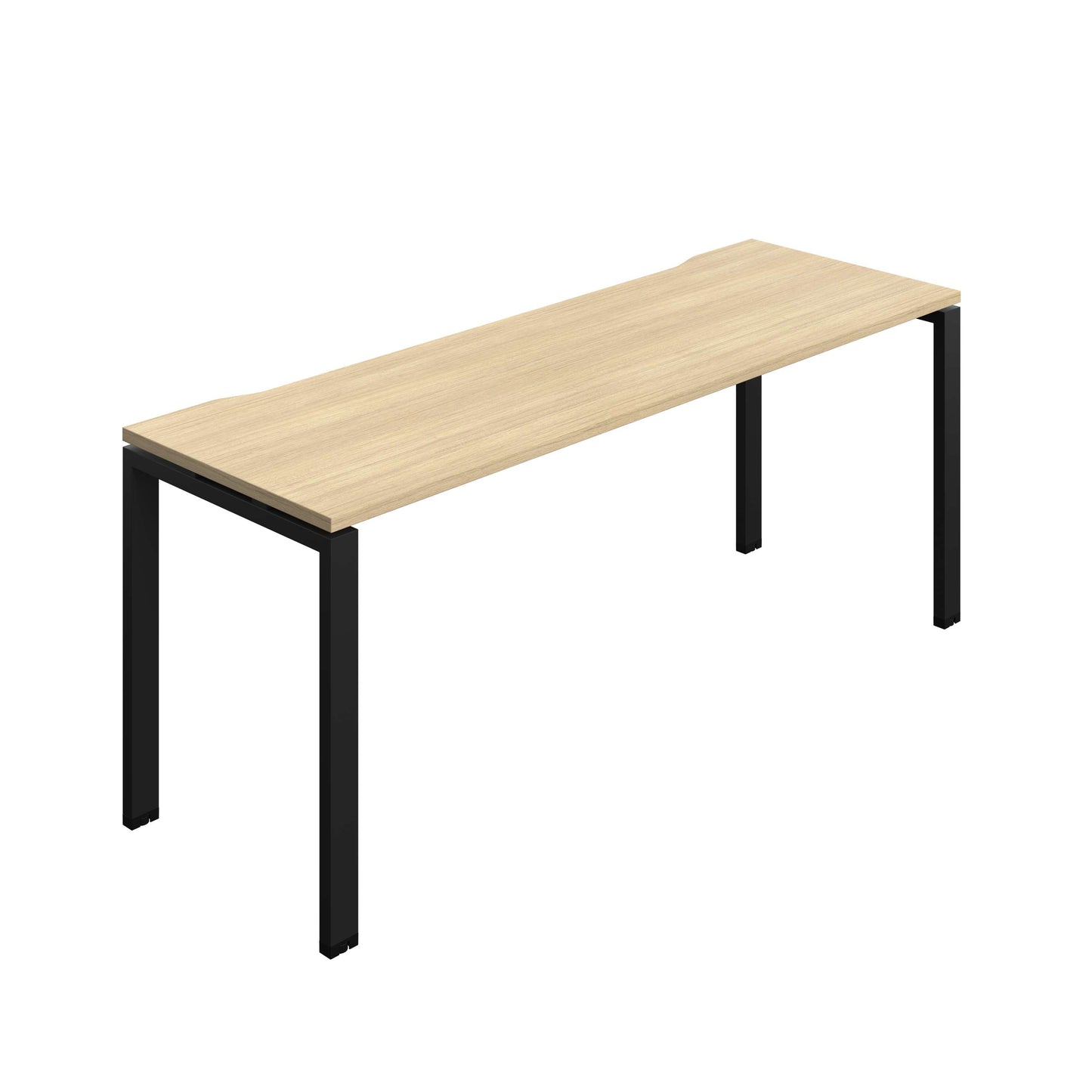 Synergy Bench with Cut Out: 1 Person (FSC) : Goal Post Leg : 1800 | 600 | Nova Oak/Black
